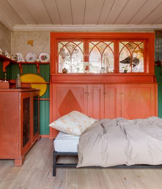 colourful interior of Larssons’ house with Magniberg bedding