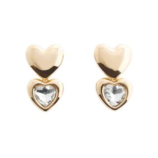 Mango Crystal heart earrings