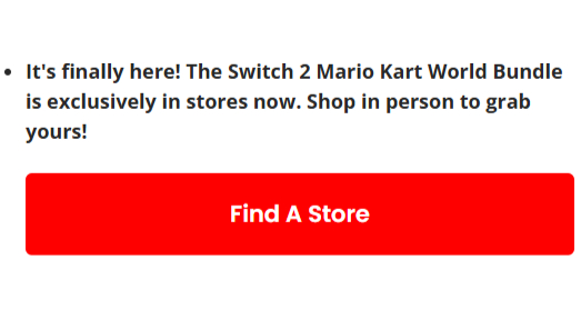 GameStop Switch 2 stock