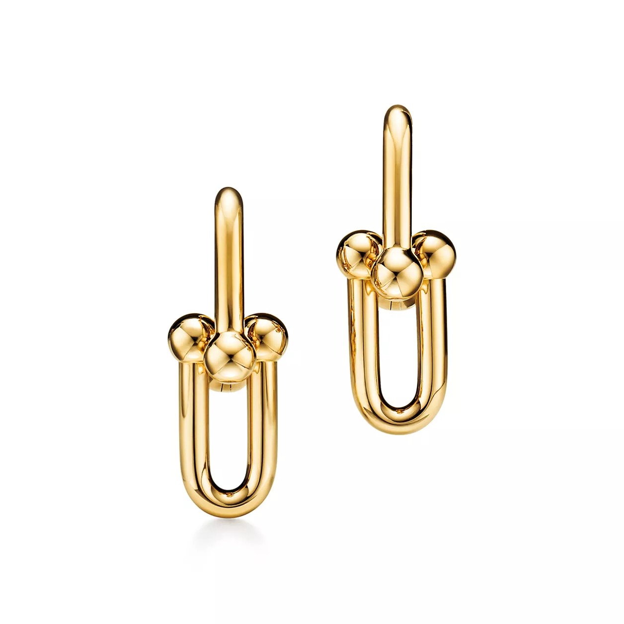tiffany &amp;amp; co., Tiffany HardWear Medium Link Earrings in Yellow Gold