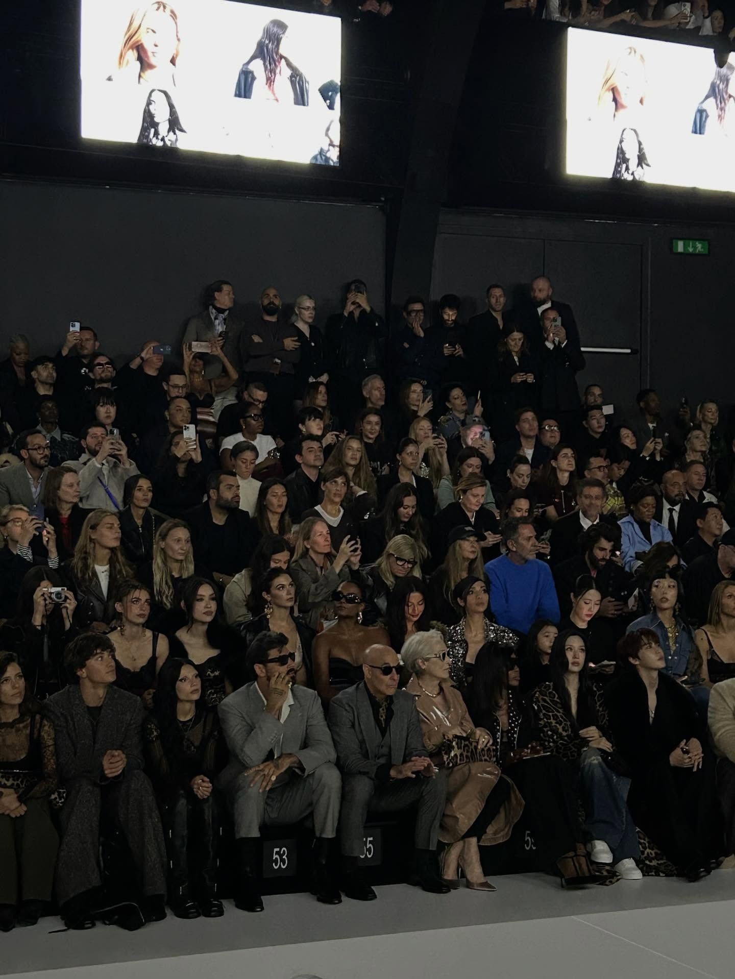 Meryl streep and stanley tucci front row at dolce & gabbana