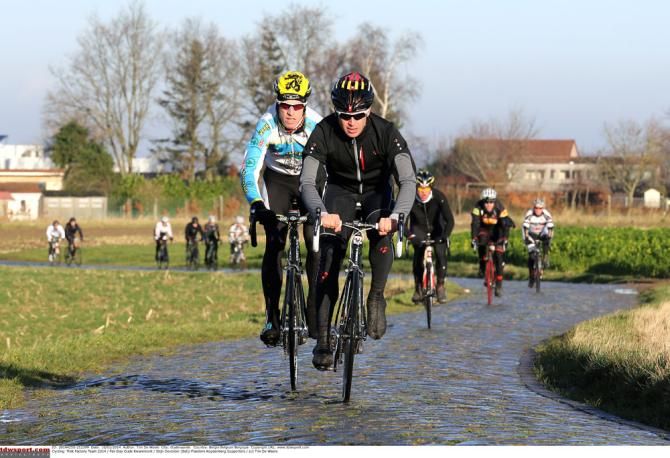 Stijn Devolder leads the pack
