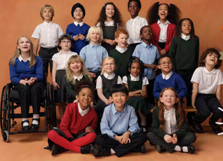 School uniform shot of Tu at Sainsbury's