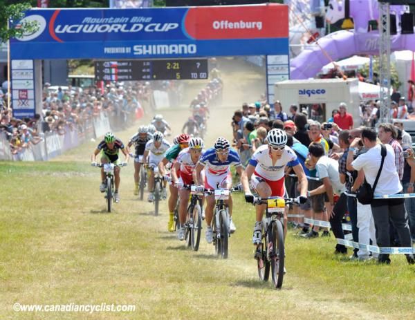 Jaroslav Kulhavy (Specialized Racing) at the front at the end of the start loop