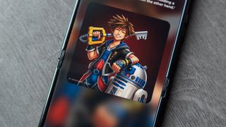 An AI-generated image of Sora from Kingdom Hearts and R2-D2.