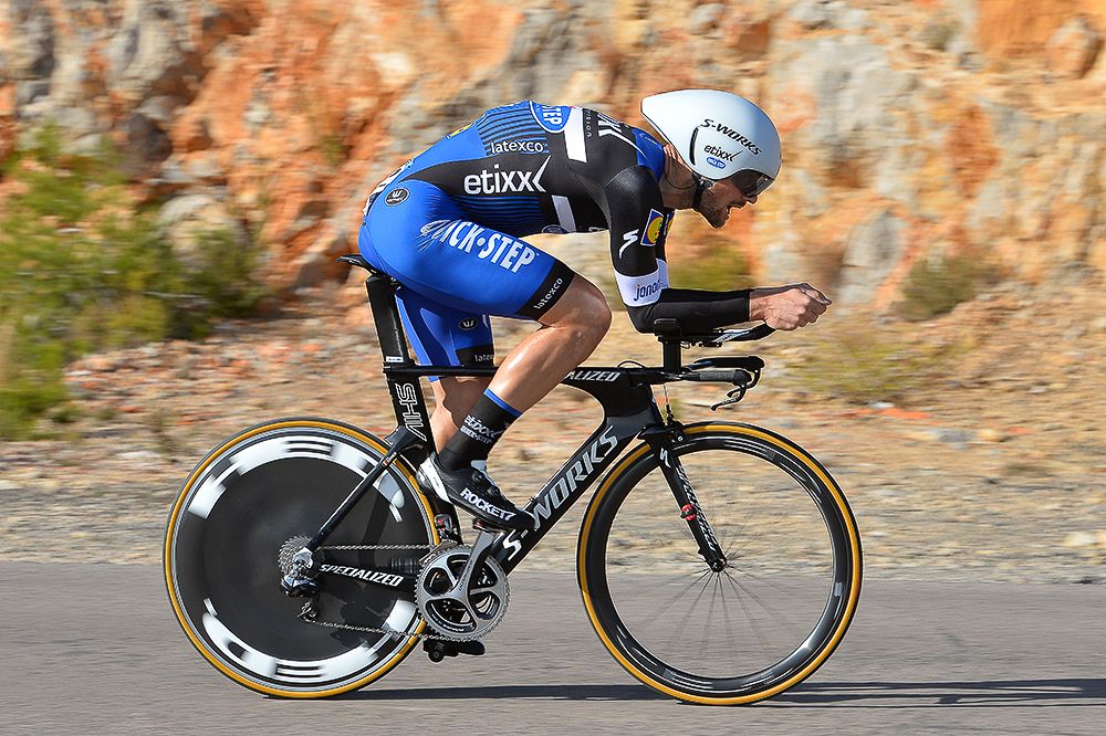 Tom Boonen in action during the Valencia prologue