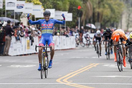 Ulises Castillo of KHS-Maxxis takes the crash marred stage