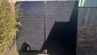 solar panel in garden