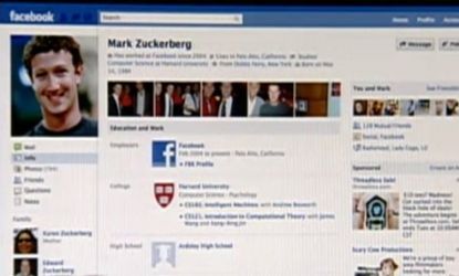 Facebook's updated profile page places the user's information, including current job, city and recently uploaded pictures, right at the top.