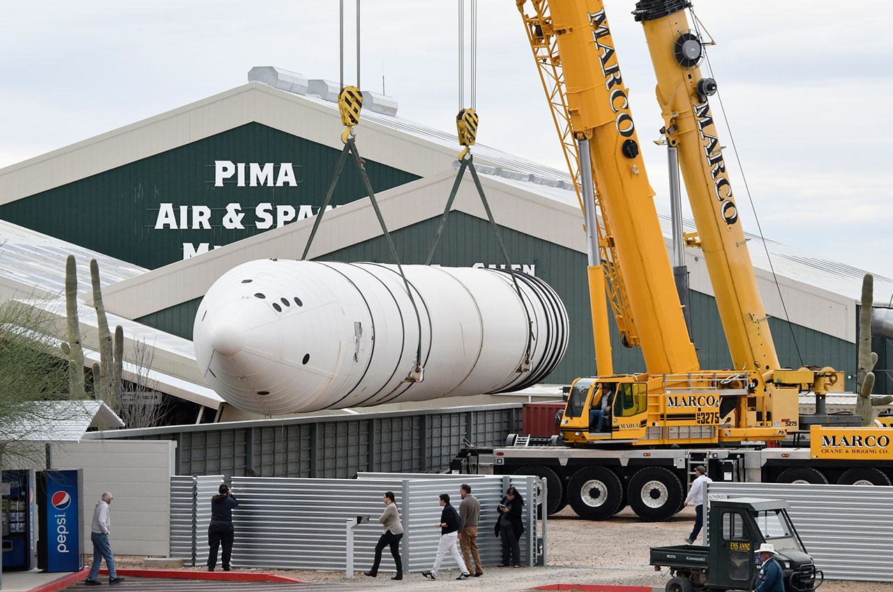 space shuttle solid rocket booster display