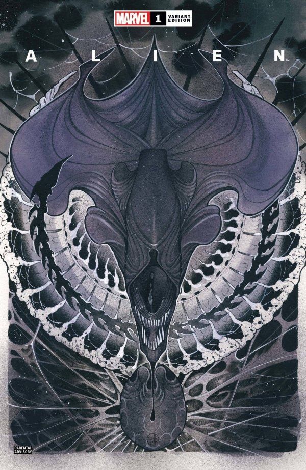 Variant covers for Marvel's "Alien #1" comic book.