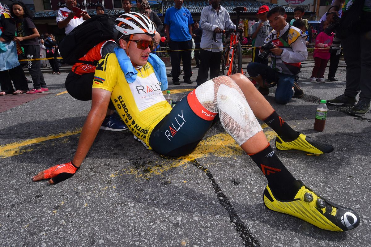 Adam De Vos (Rally) was exhausted after the stage