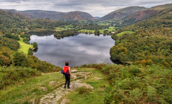 Woman hiking