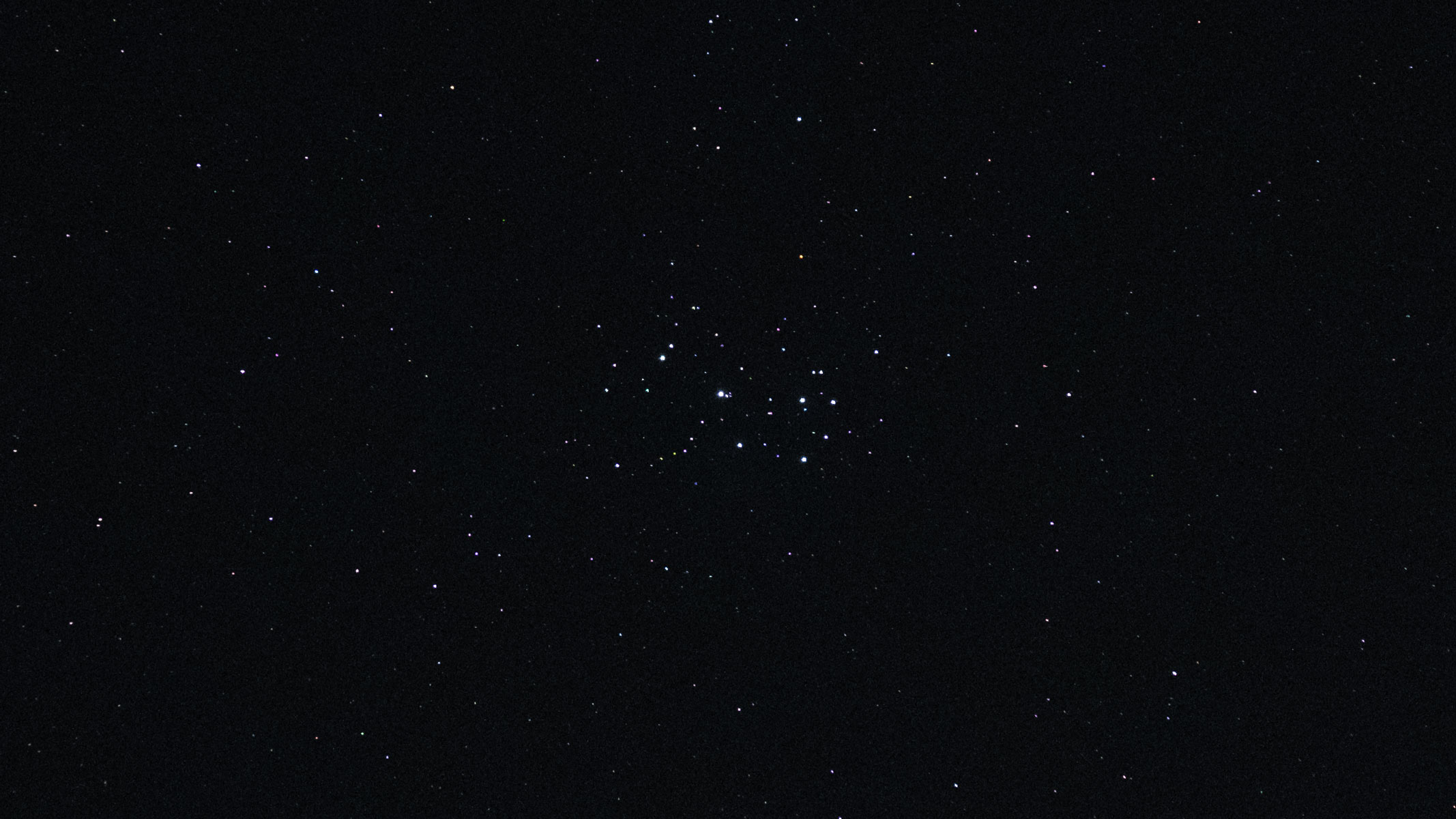 The Pleiades in the night sky