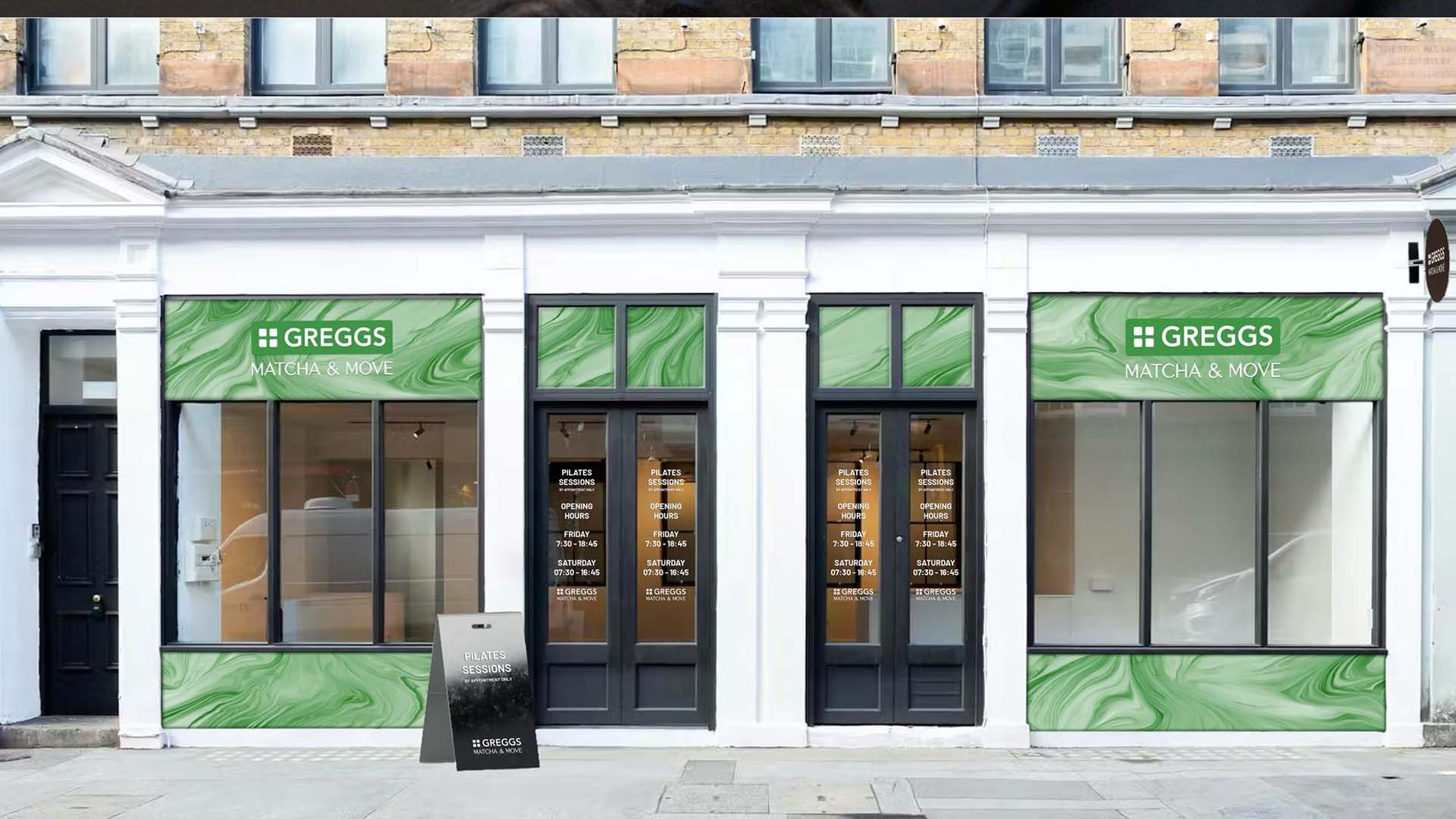 Greggs Matcha &amp; Move studio photo.