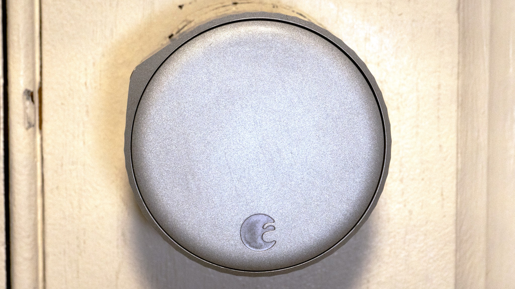 Smart lock installed on door