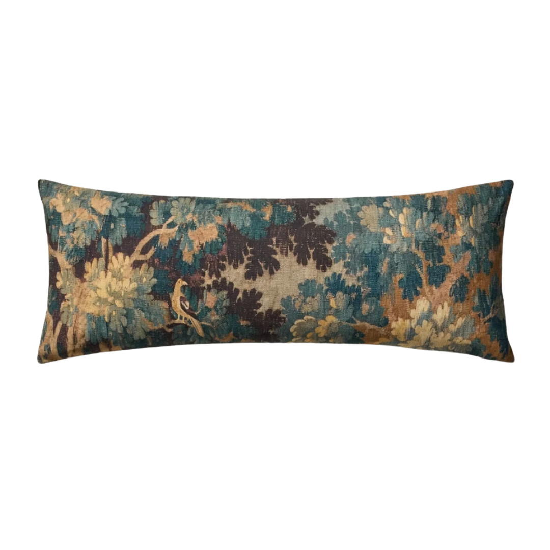 Hepburn Pillow - Blue Multi 13" X 35"