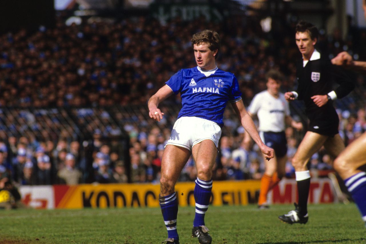 Kevin Sheedy playing for Everton in 1985