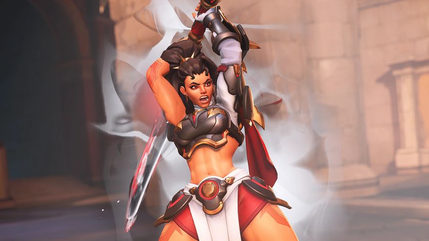 Overwatch 2 Season 20: Vendetta shouting as she raises her sword above her head, about to slam it down.