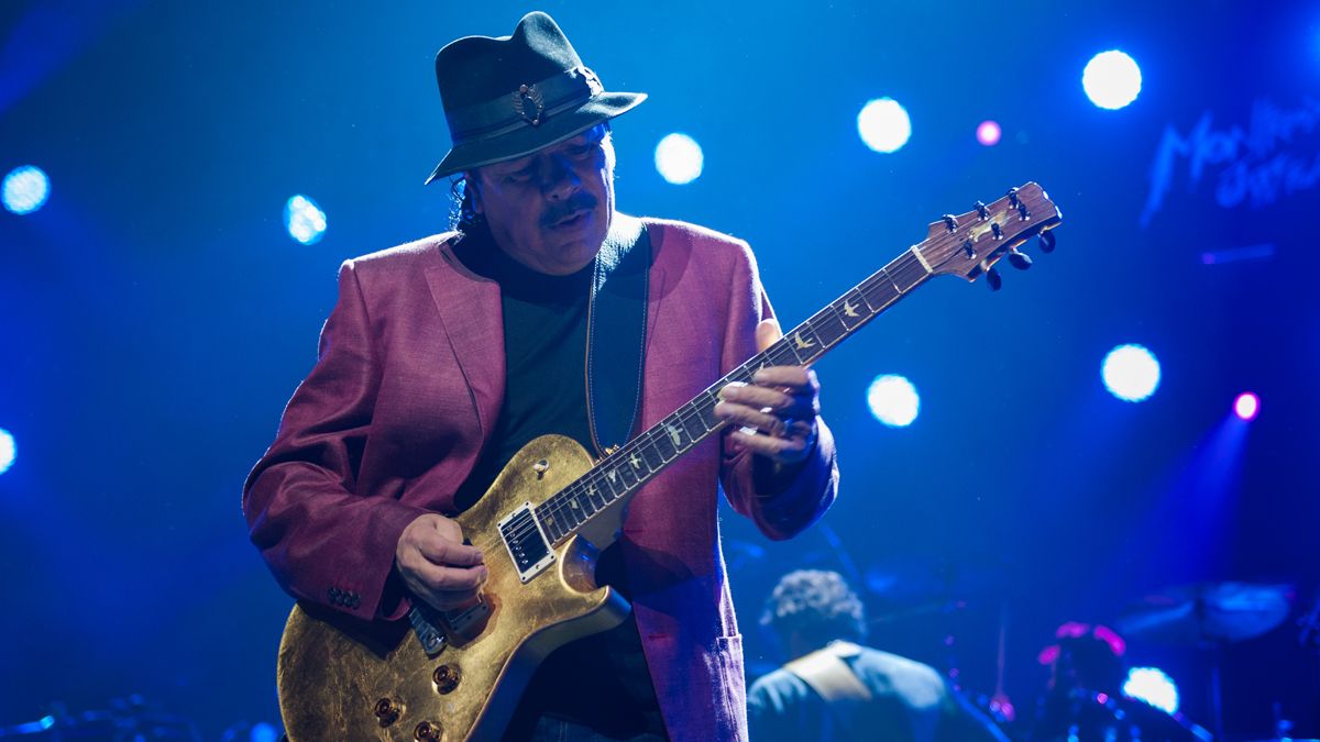 Carlos Santana performing live