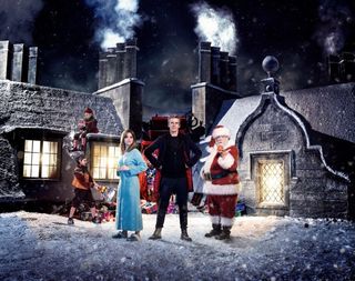 A shot of the Doctor Who Christmas special