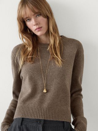 Massimo Dutti, Wool Blend Crew Neck Sweater