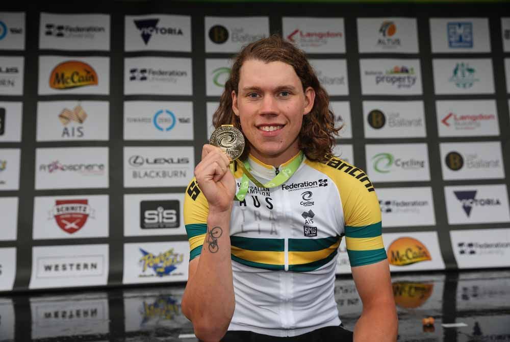 O'Brien on the podium