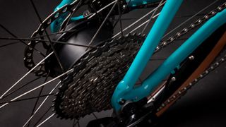 Close up view of the Sonder El Camino electric gravel bikes rear hub