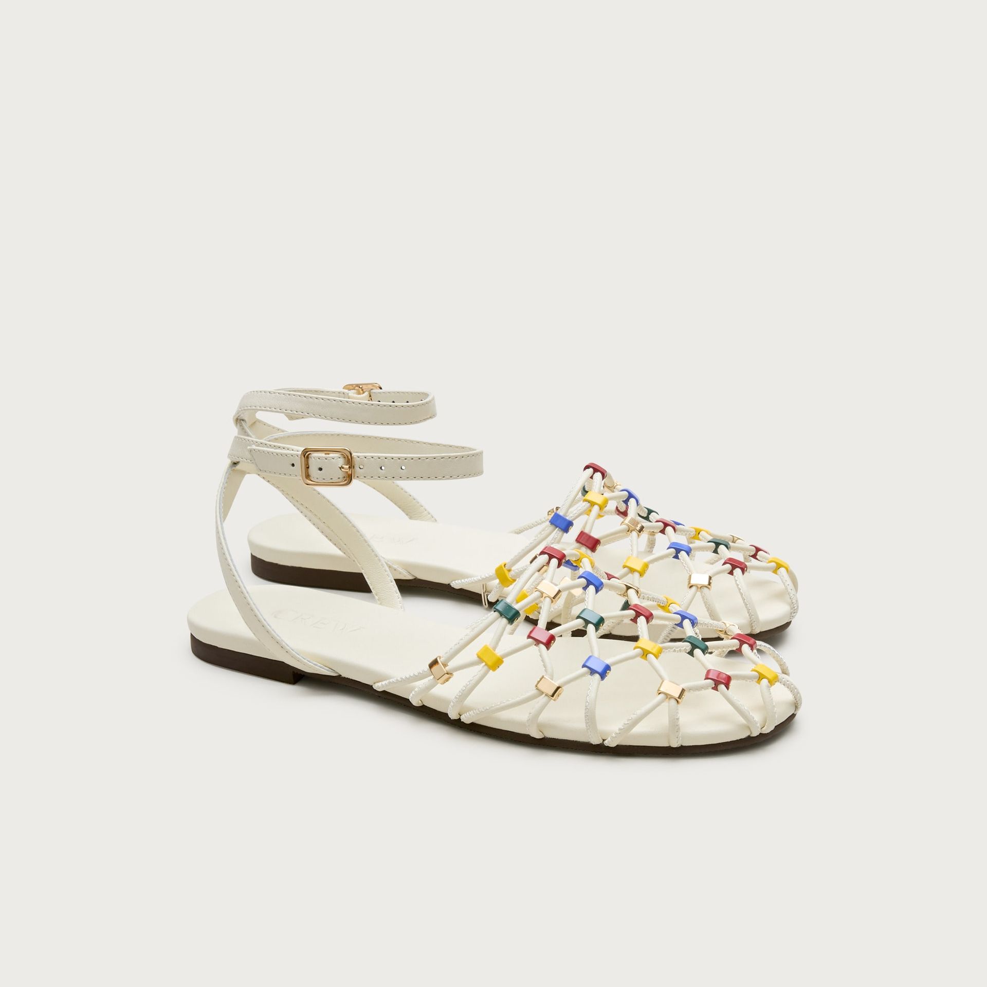 Audrey Embellished Cage-Toe Sandals