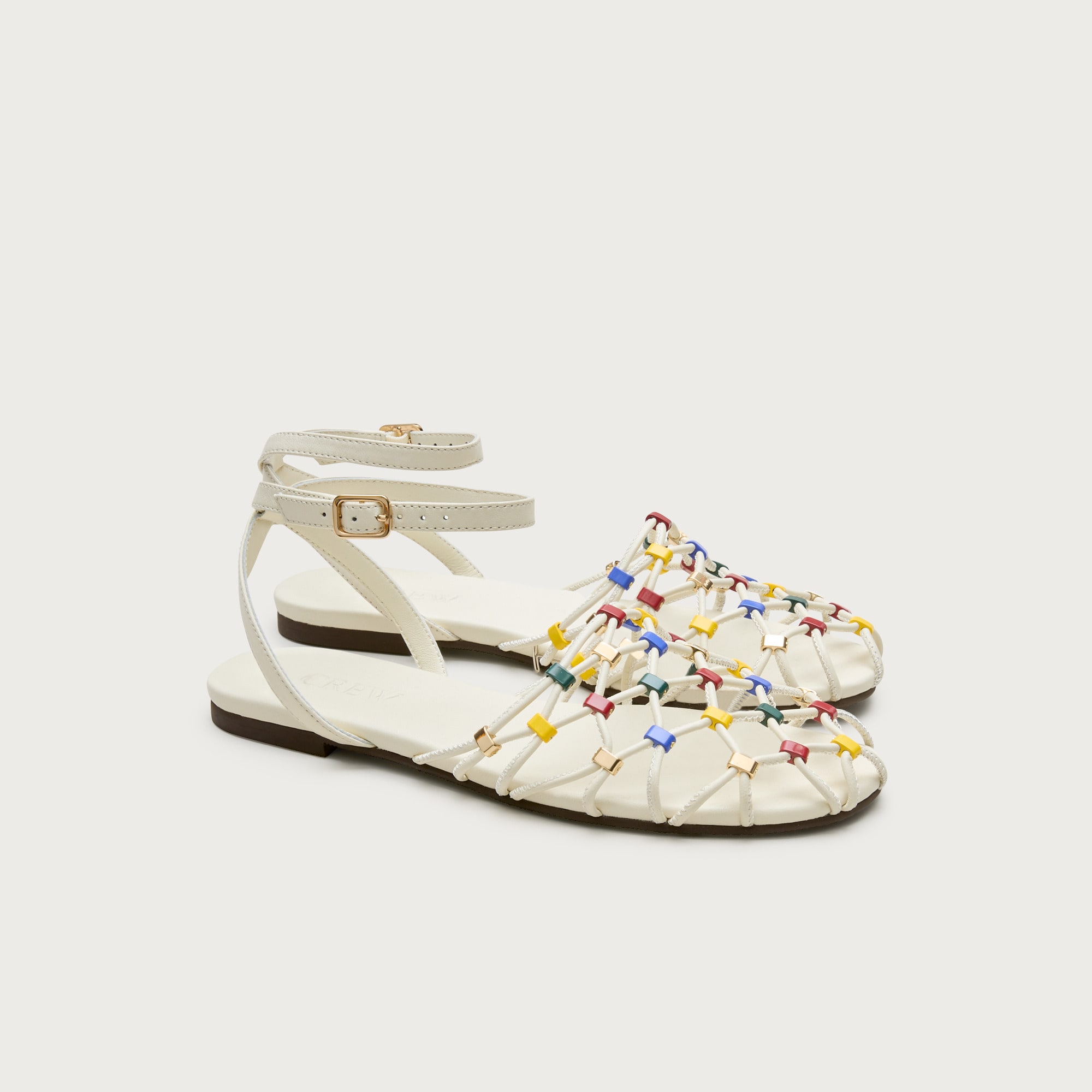 Audrey Embellished Cage-Toe Sandals