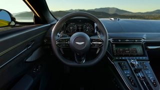 Aston Martin Vantage steering wheel view