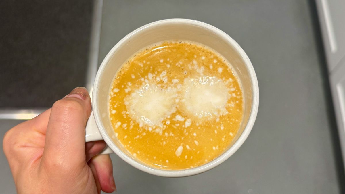 a milk drink made on the kitchenaid kf3