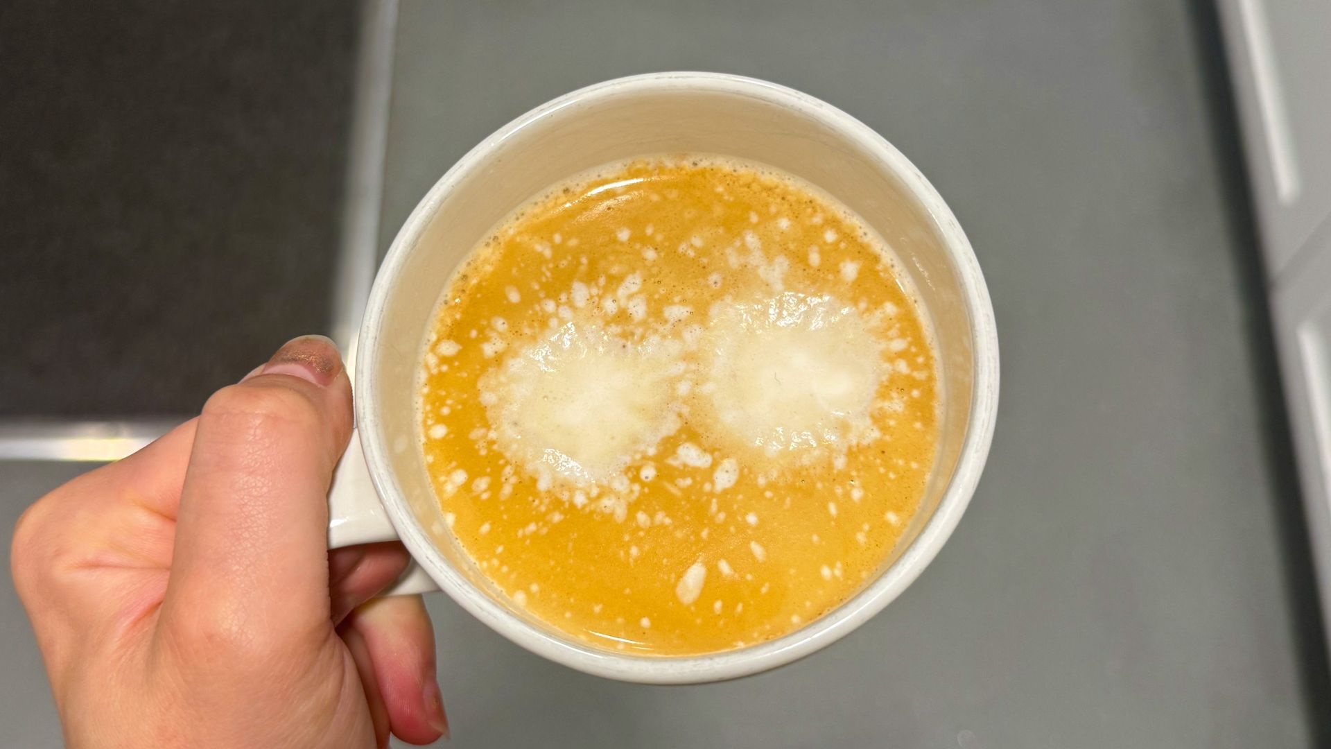 a milk drink made on the kitchenaid kf3