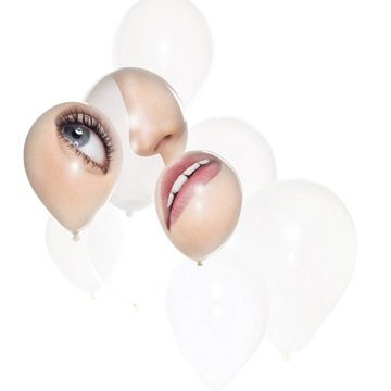 abstract art with a woman's face