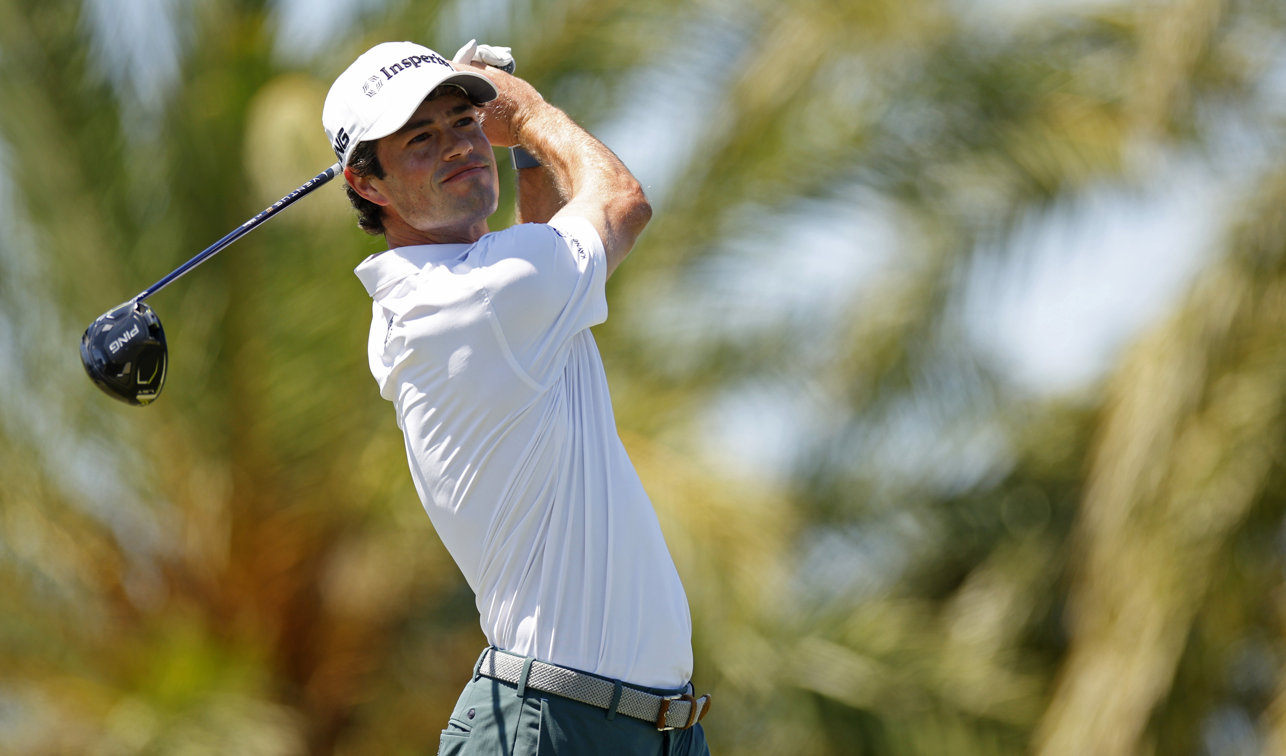 Cole Hammer hits a driver off the tee