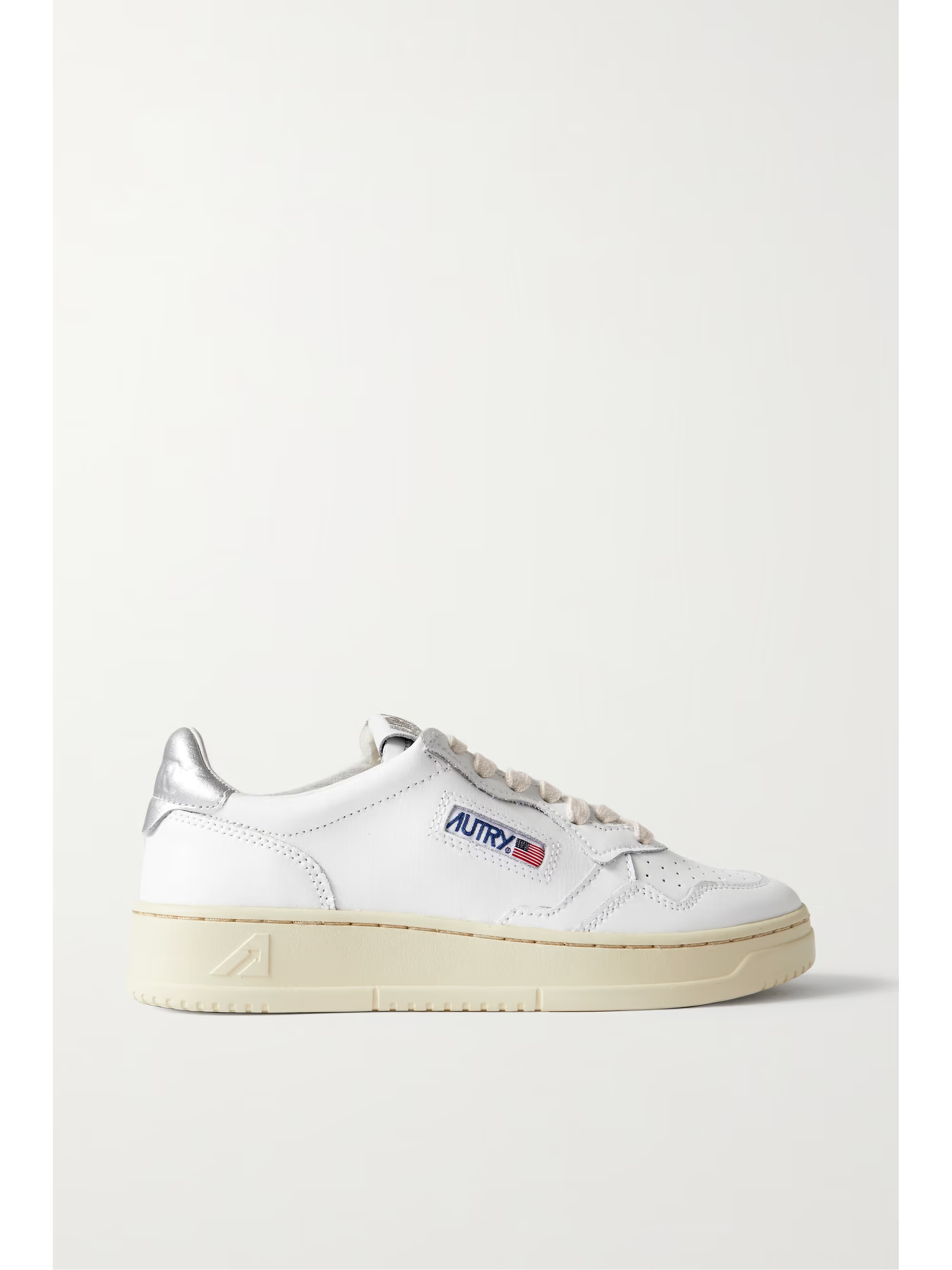 AUTRY, Medalist Low metallic leather sneakers
