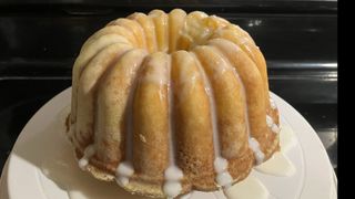 GE Profile Smart Mixer completed lemon cake