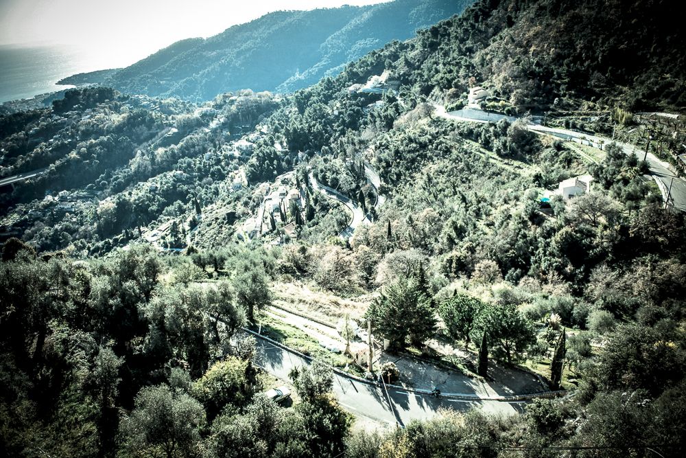 The riders brave the freezing conditions in an early season training ride into the mountains surrounding Monaco.