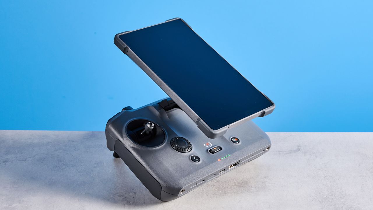 A dark grey DJI Mavic 4 Pro drone