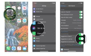 Launch Settings, Tap Siri and search, and then tap the Suggestions in Look Up on/off switch.