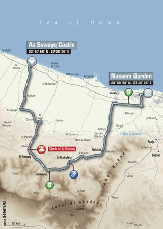 2014 Tour of Oman stage 1 map