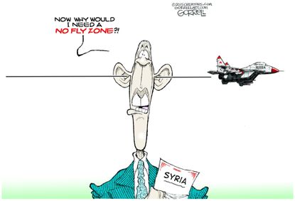Obama cartoon Syria Russia No Fly Zone