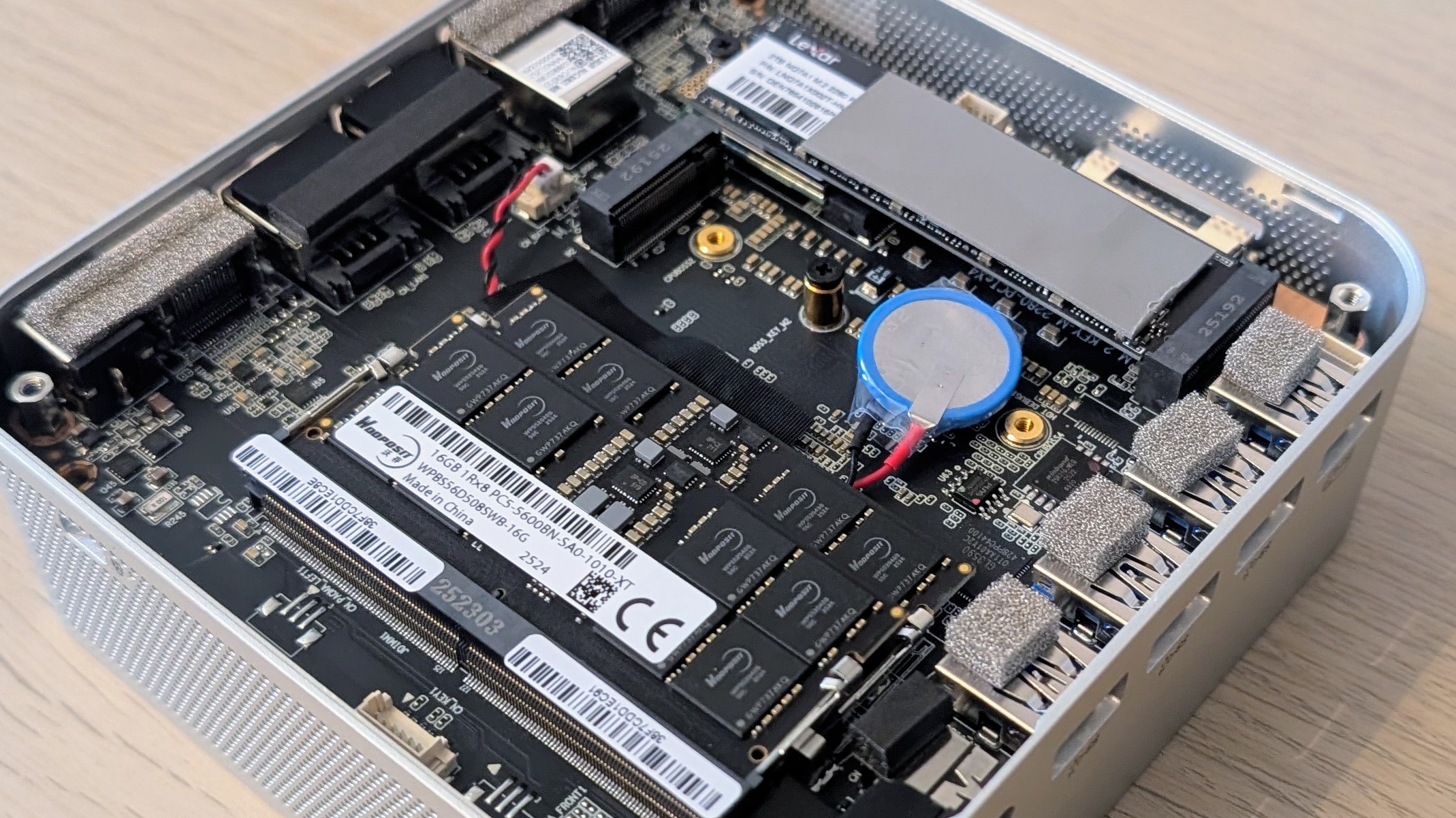 The Geekom A9 Max PC on a desk