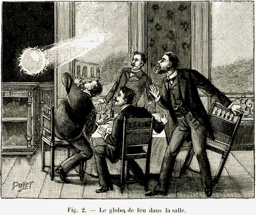 A 1901 illustration depicts ball lightning.