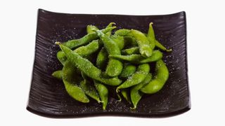 edamame beans on a plate