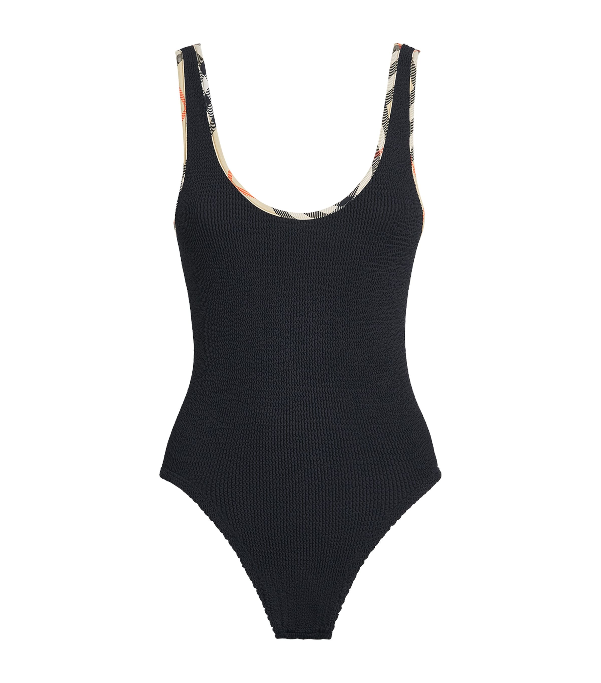 Burberry X Hunza G X Burberry Check-Trim Faye Swimsuit