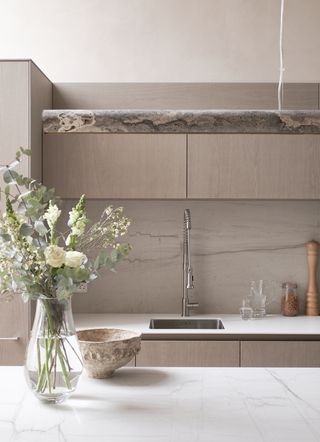 grey kitchen ideas marble with grey wood cabinets