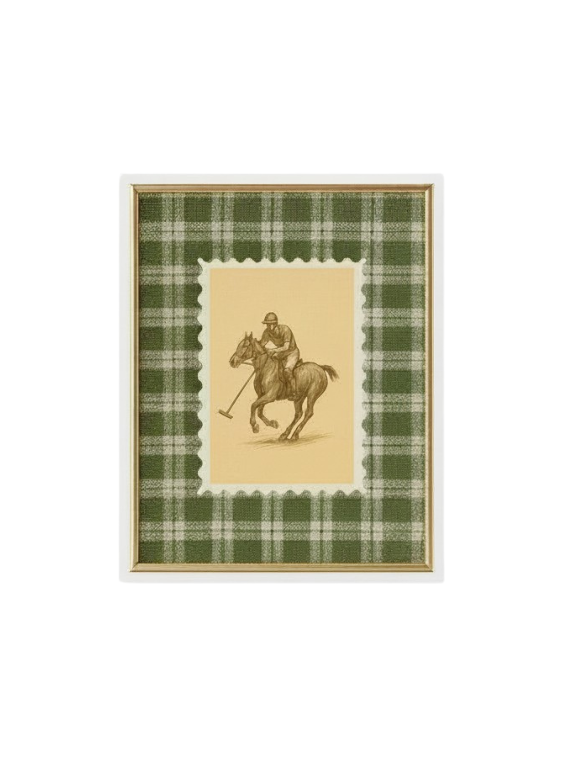 Equestrian Retro Polo Stamp Print