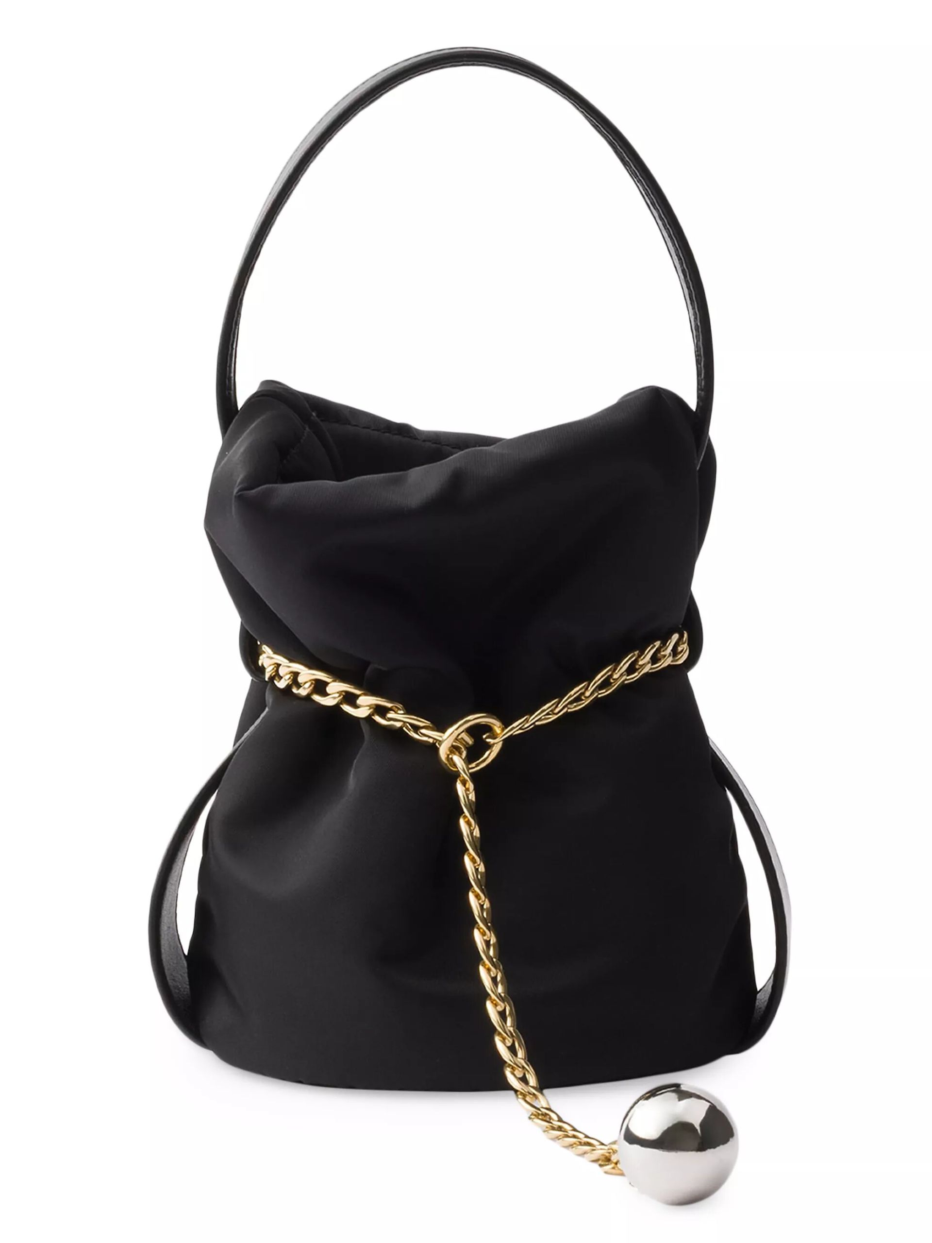 Mini Re-Nylon and Nappa Leather Bucket Bag