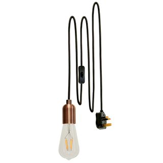 drop light bulb with copper wire